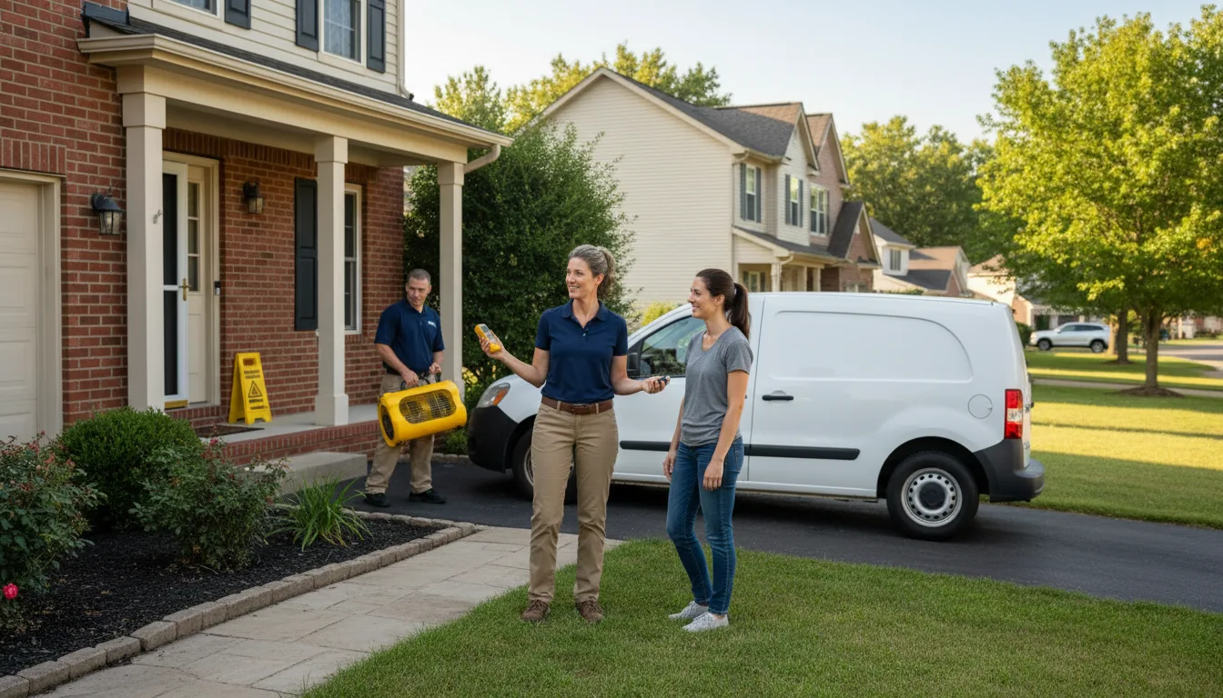 Residential water damage restoration in Sidman, PA
